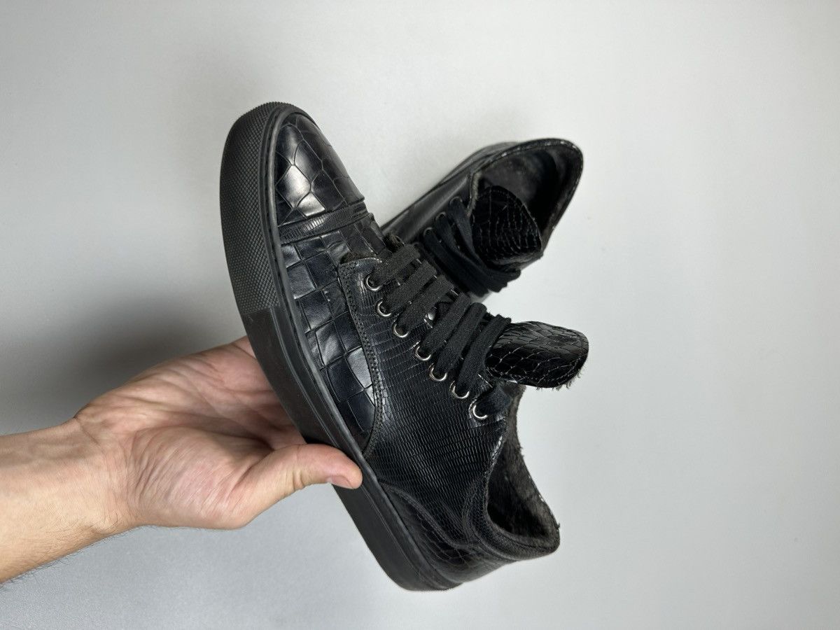 RoccoP Rocco P. Casual Sneakers black crock skin leather Size US 8.5 / EU 41-42 - 2 Thumbnail