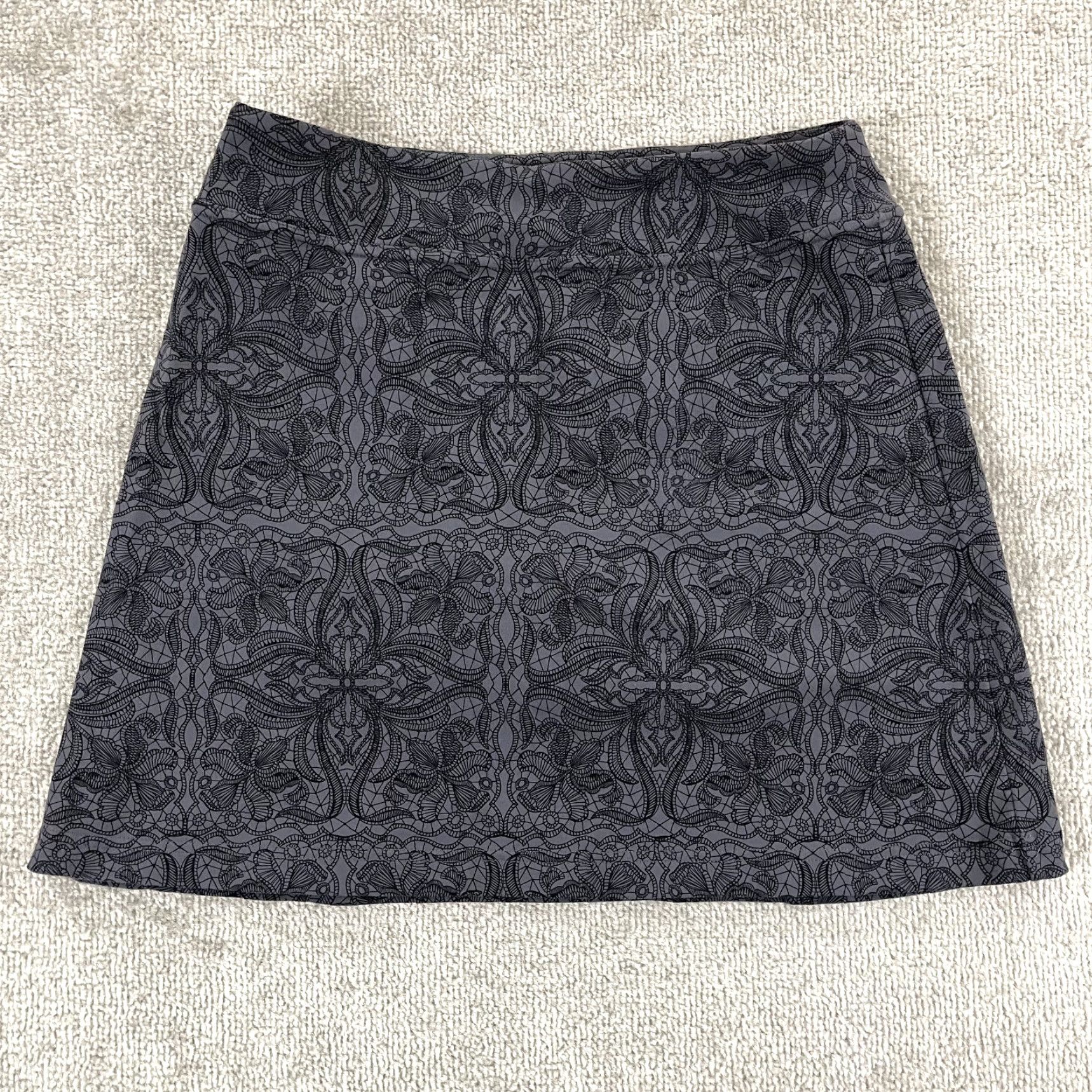 Athleta ATHLETA Skort Womens Small 4" Lined Everyday Tennis Golf Gray Floral Geometric Size ONE SIZE - 4 Thumbnail