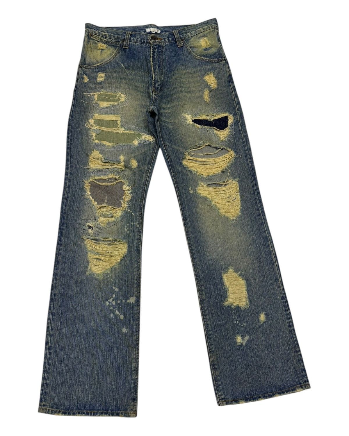 Hysteric Glamour 🔥RARE PATCHWORK DISTRESSED DENIM EXHIBITIONIST JEANS Size US 32 / EU 48 - 8 Thumbnail