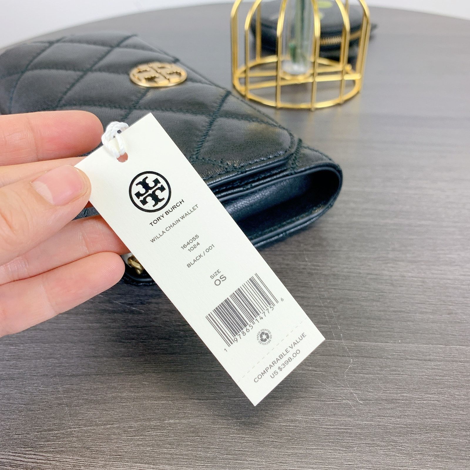 Tory Burch Tory Burch 164055 WILLA CHAIN WALLET IN BLACK Size ONE SIZE - 4 Thumbnail