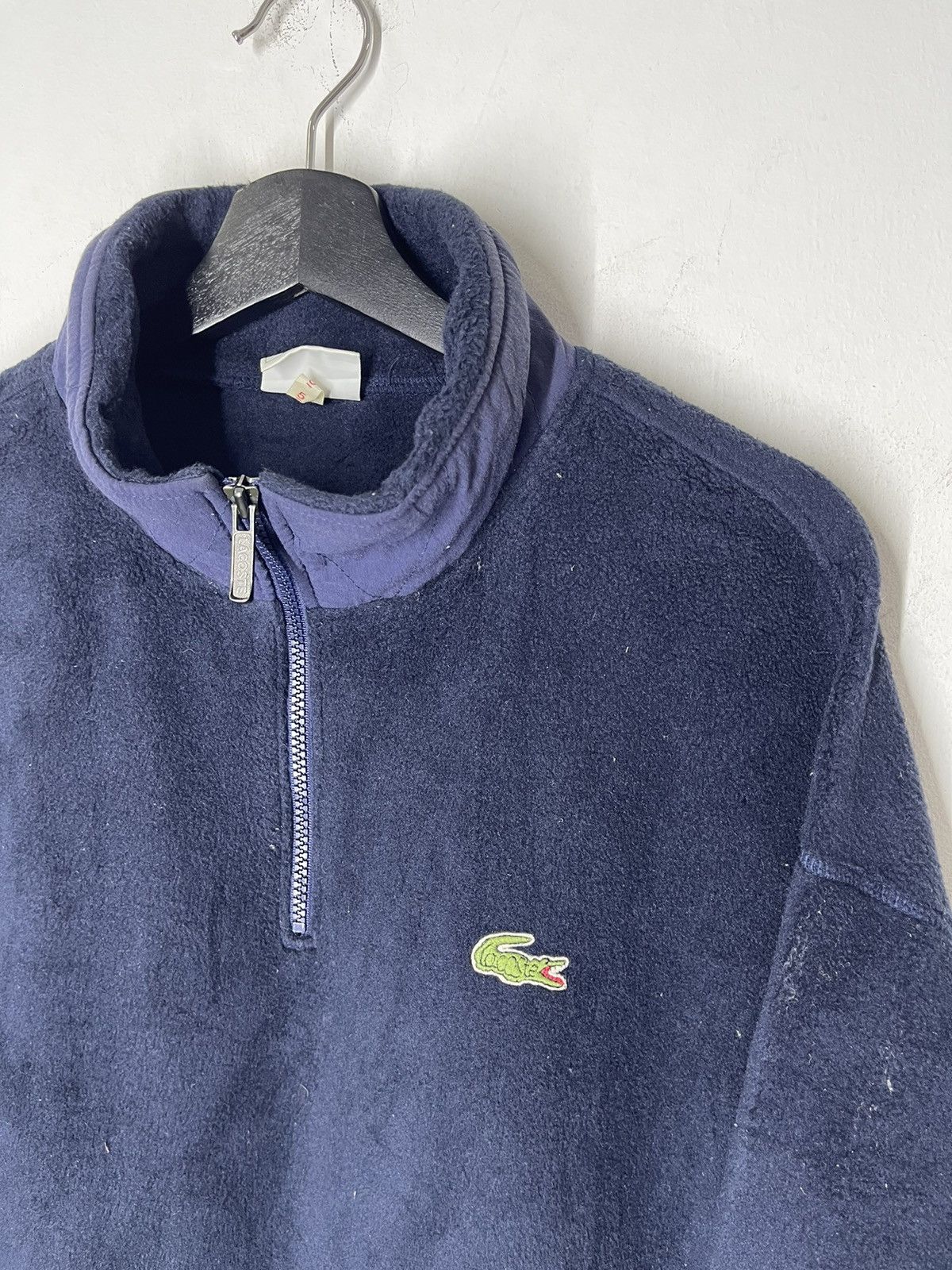 Lacoste Vintage LACOSTE Fleece Sweater Winter Size US XL / EU 56 / 4 - 2 Thumbnail