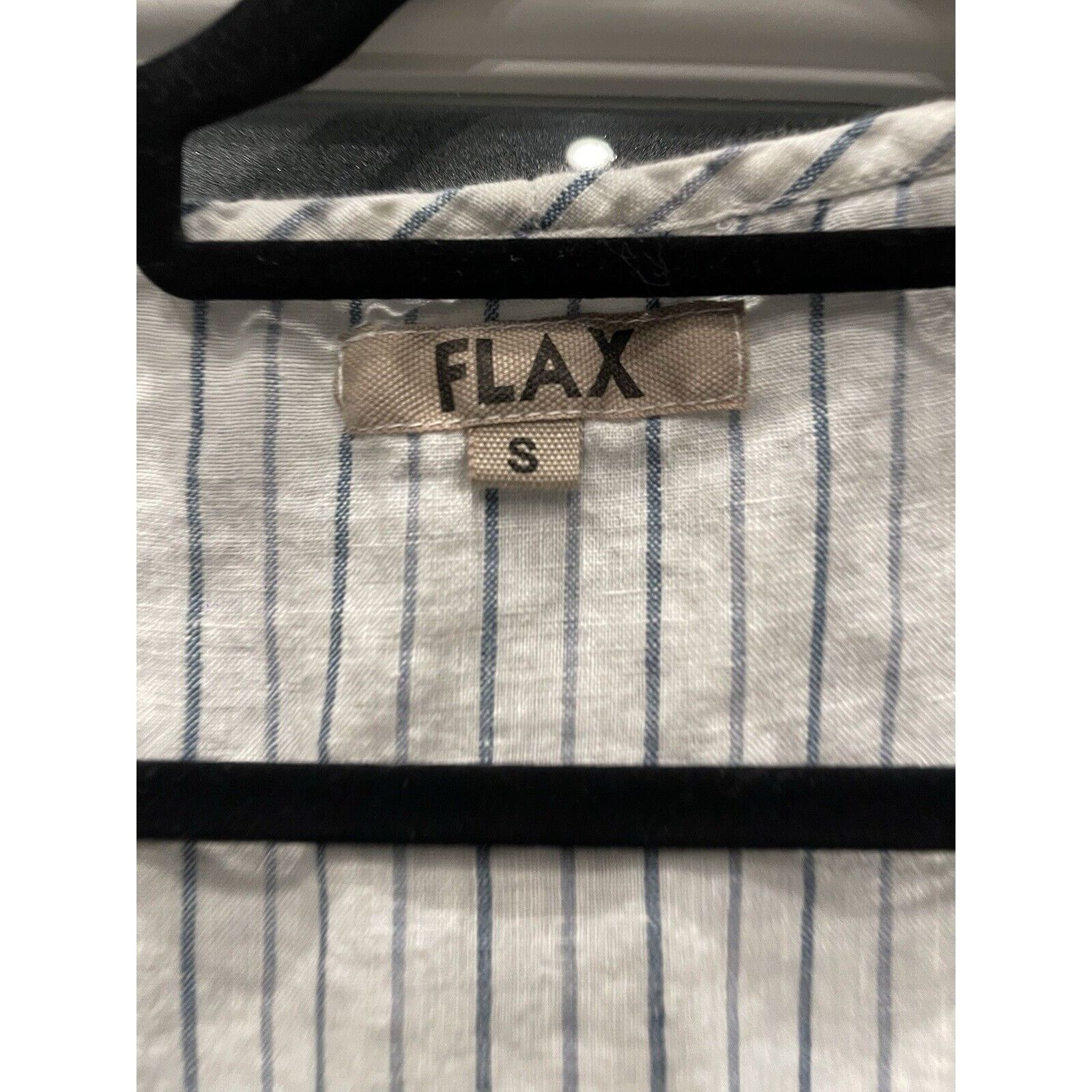 FLAX FLAX Designs LINEN Open Dress PAPAYA STRIPE size: S Size S / US 4 / IT 40 - 4 Thumbnail