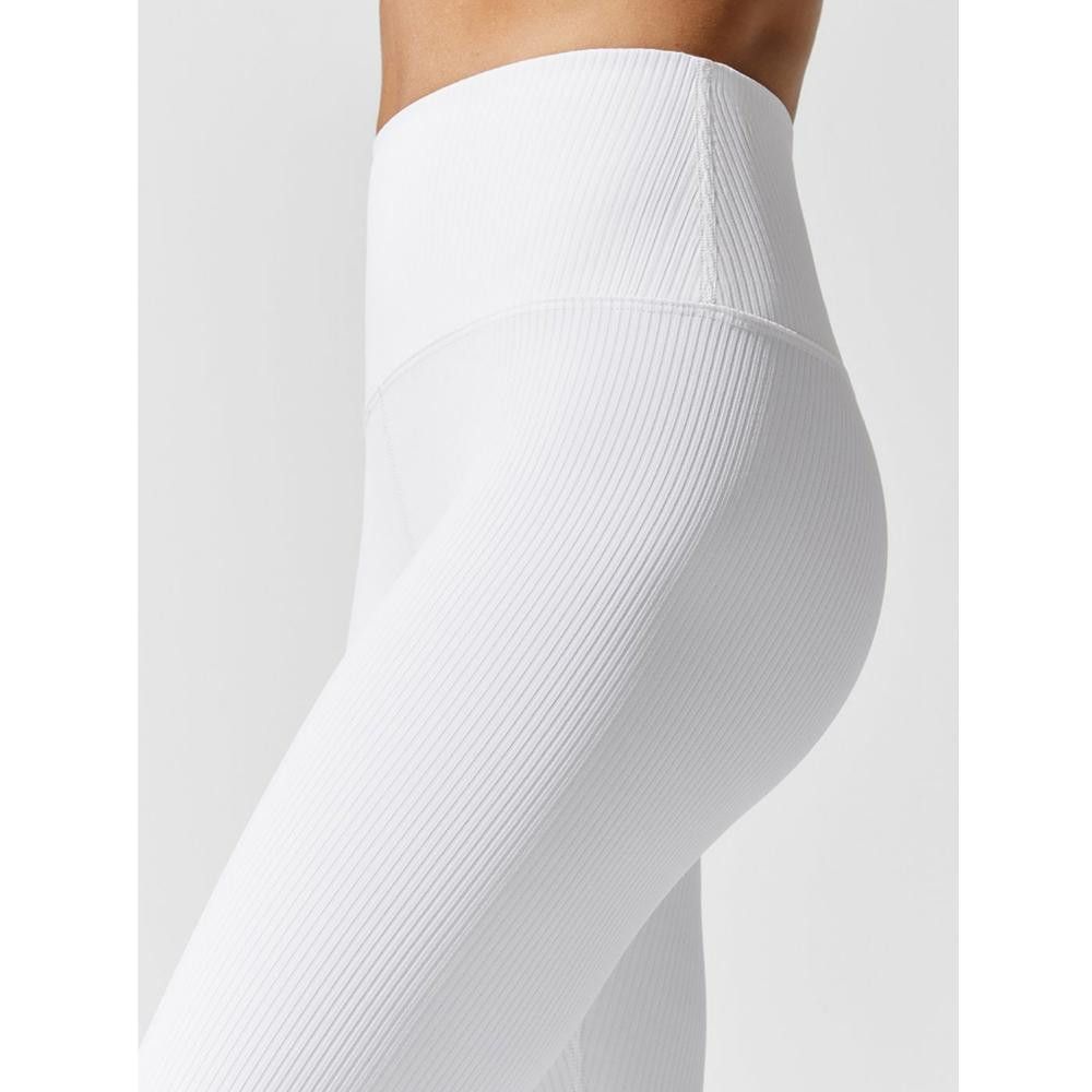 Carbon White Ribbed Carbon38 Athletic Legging Size 28" / US 6 / IT 42 - 4 Thumbnail