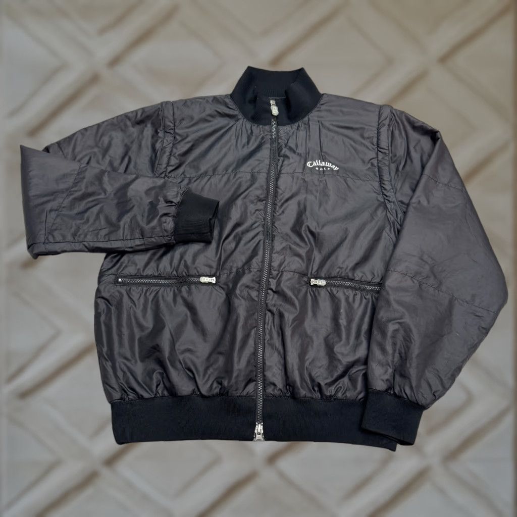 Callaway Callaway Golf Warmsport Windbreaker Bomber Jacket Mens Medium Black Full Zip Size US M / EU 48-50 / 2 - 1 Thumbnail