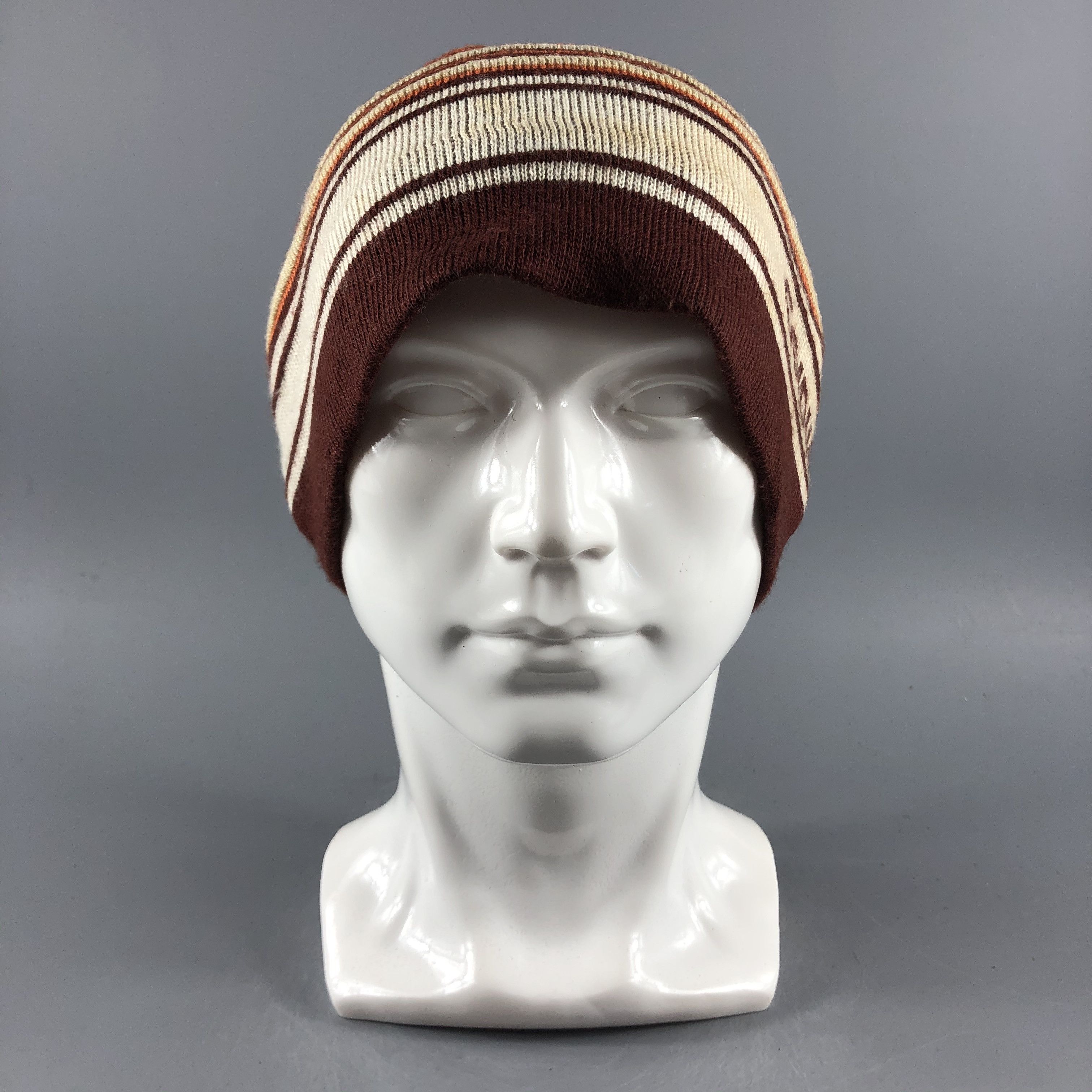 Goldwin × Vintage Goldwin Stripe Beanie Snow Hat Snow Cap -D229 Size ONE SIZE - 8 Thumbnail