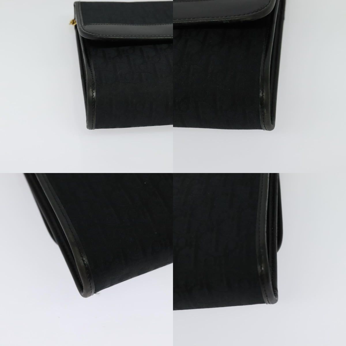 Dior DIOR Trotter Canvas Chain Shoulder Bag Black Gold Size ONE SIZE - 10 Thumbnail
