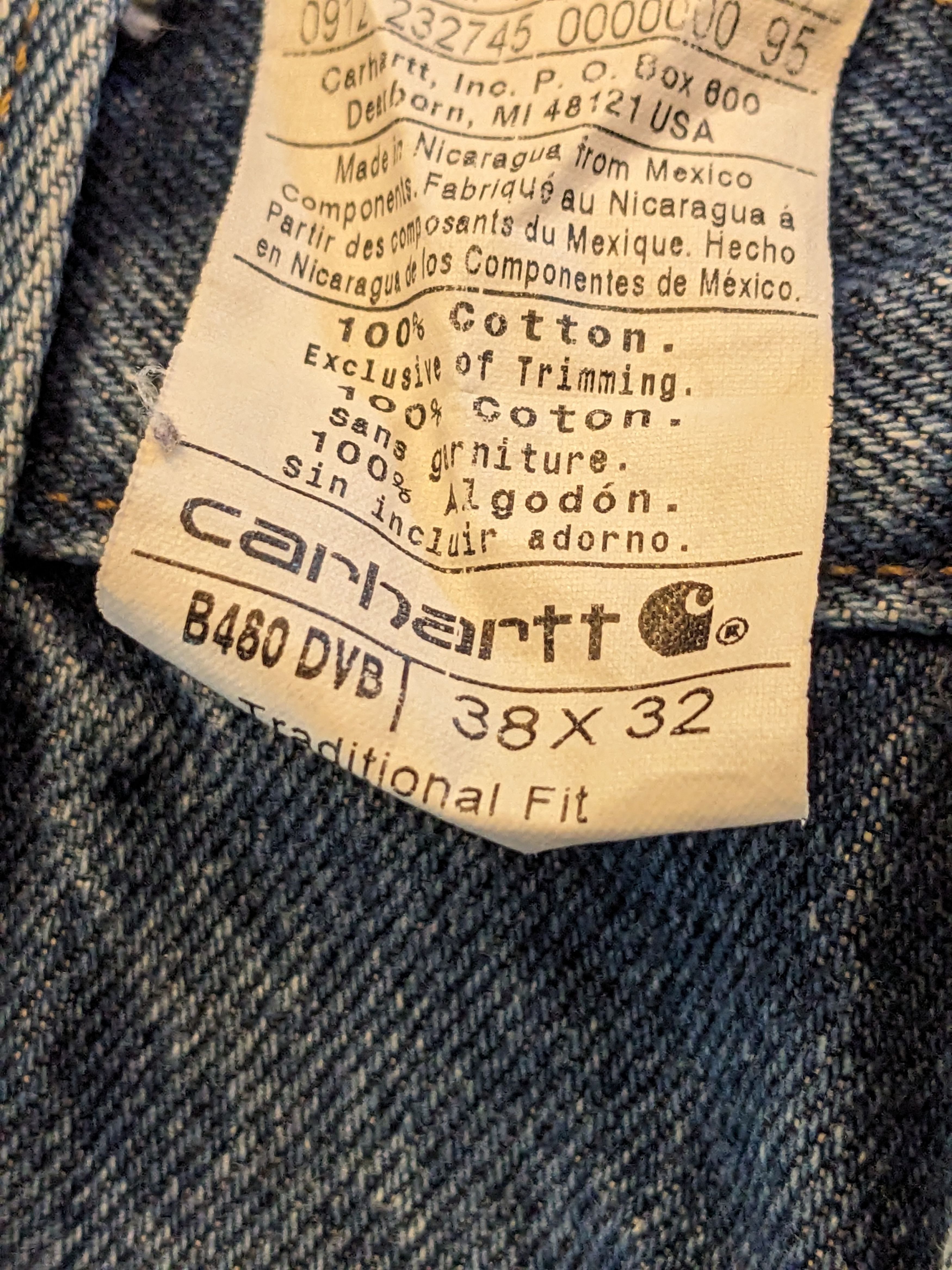 Carhartt × Vintage Vintage Y2K Carhartt B460 DVB Traditional 38 x 32 Jeans Size US 38 / EU 54 - 9 Thumbnail