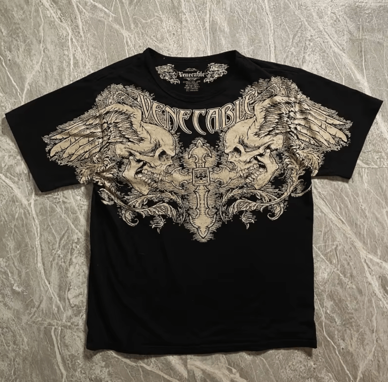 Japanese Brand Gothic Dark Devil Graphic Print Short Sleeve Size US M / EU 48-50 / 2 - 7 Thumbnail