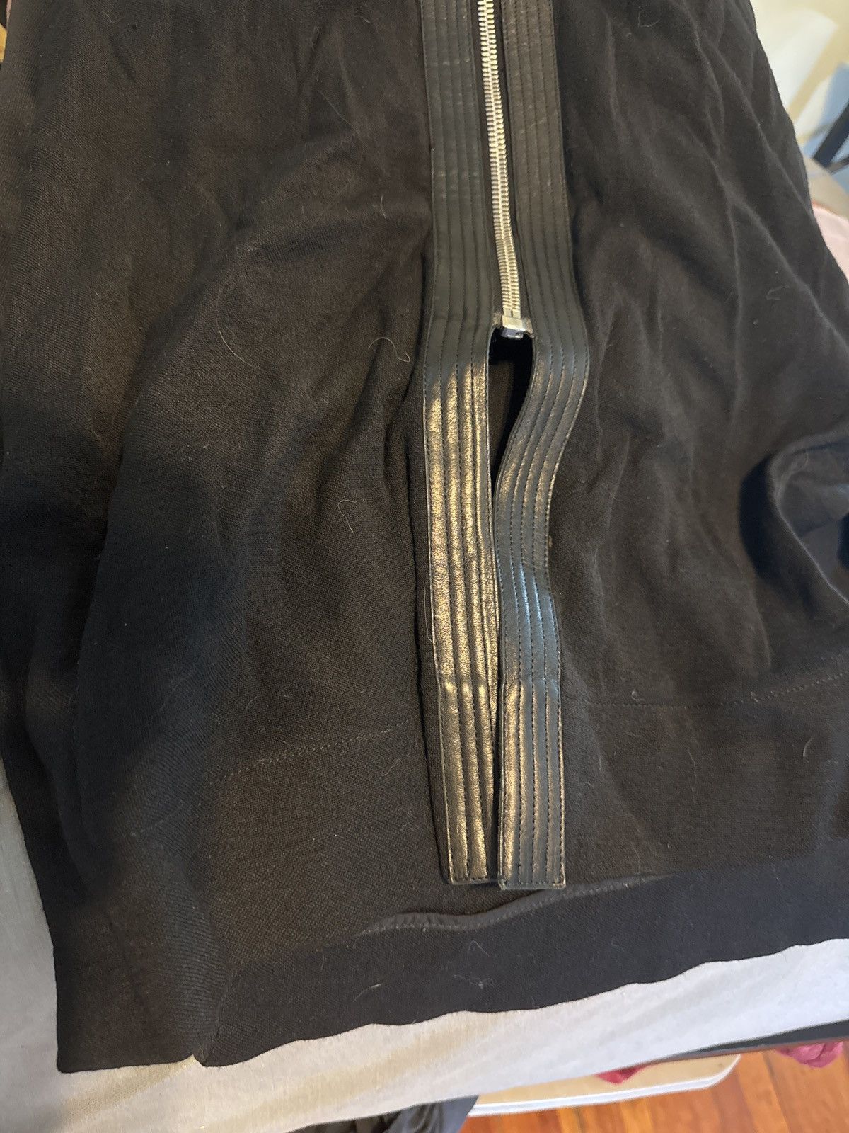 Rick Owens Drkshdw Rick Owens MOODY Leather F/W14 Sleeveless Hoodie Hooded Vest Size US M / EU 48-50 / 2 - 8 Thumbnail
