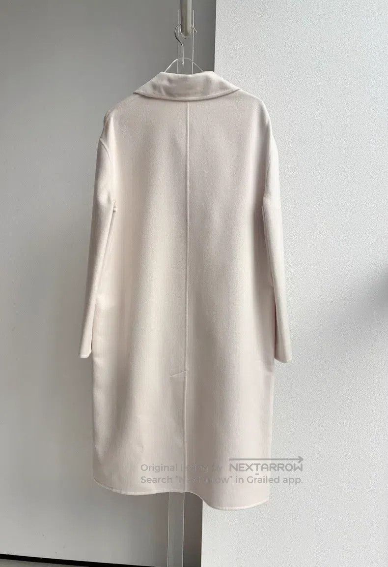 Hermes Hermes Ivory cashmere coat, 100% cashmere, leather button Size XXS / US 00 / IT 34 - 2 Thumbnail