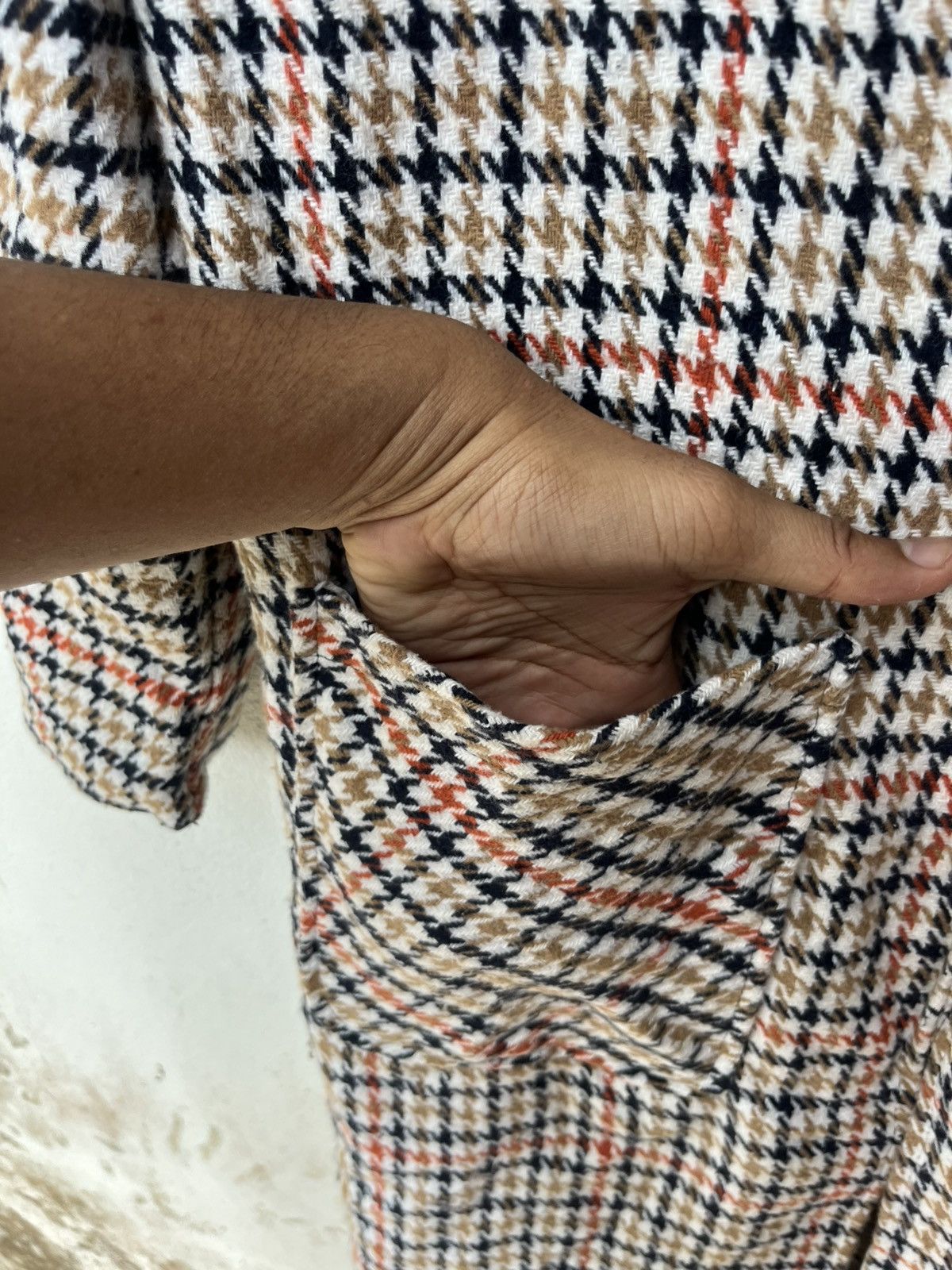 Vintage 💥Vintage gingham Wool Long Jackets Size M / US 6-8 / IT 42-44 - 8 Thumbnail