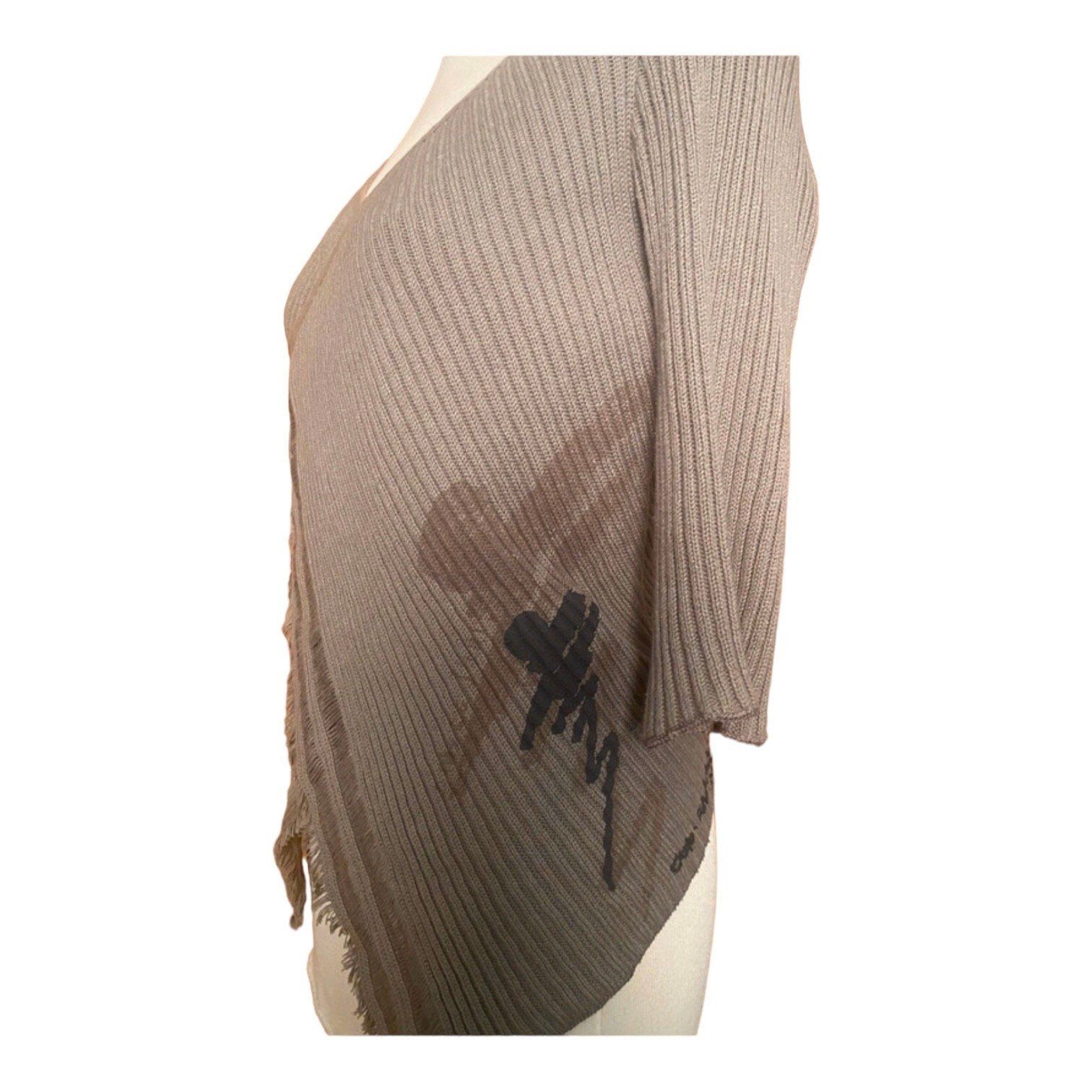 Cop Copine The Cop Copine Neutral Ribbon Asymmetrical Wrap Around Sweat Size ONE SIZE - 4 Thumbnail
