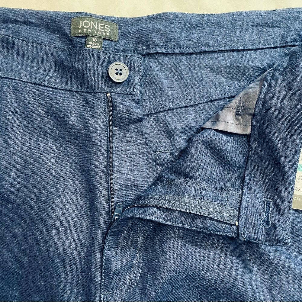 Jones New York NWT New $90 Jones New York Blue Lexington High Rise Linen B Size 38" / US 16 / IT 52 - 8 Thumbnail