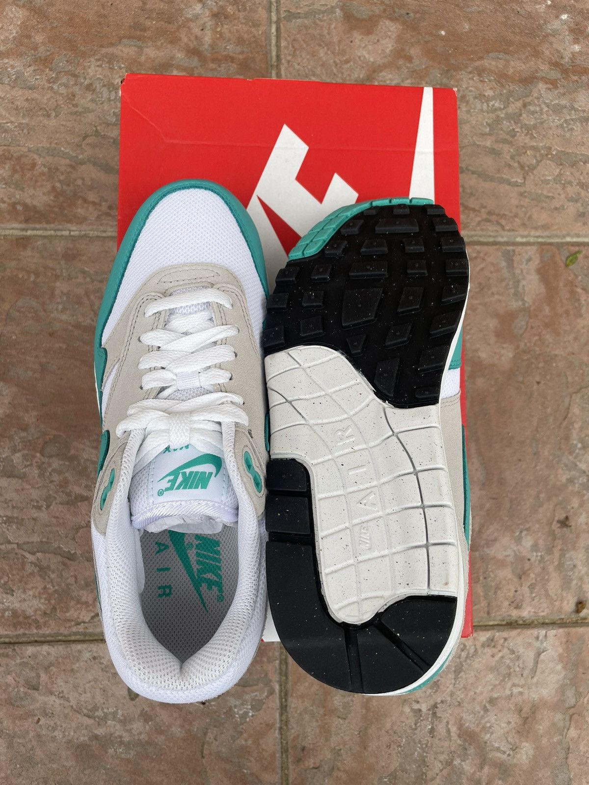 Nike Air Max one white and grey jade blue Size US 7.5 / IT 37.5 - 6 Thumbnail