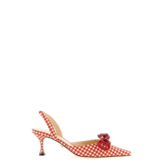 MACH & MACH Double Bow Red Slingback 65mm Pumps New & Authen