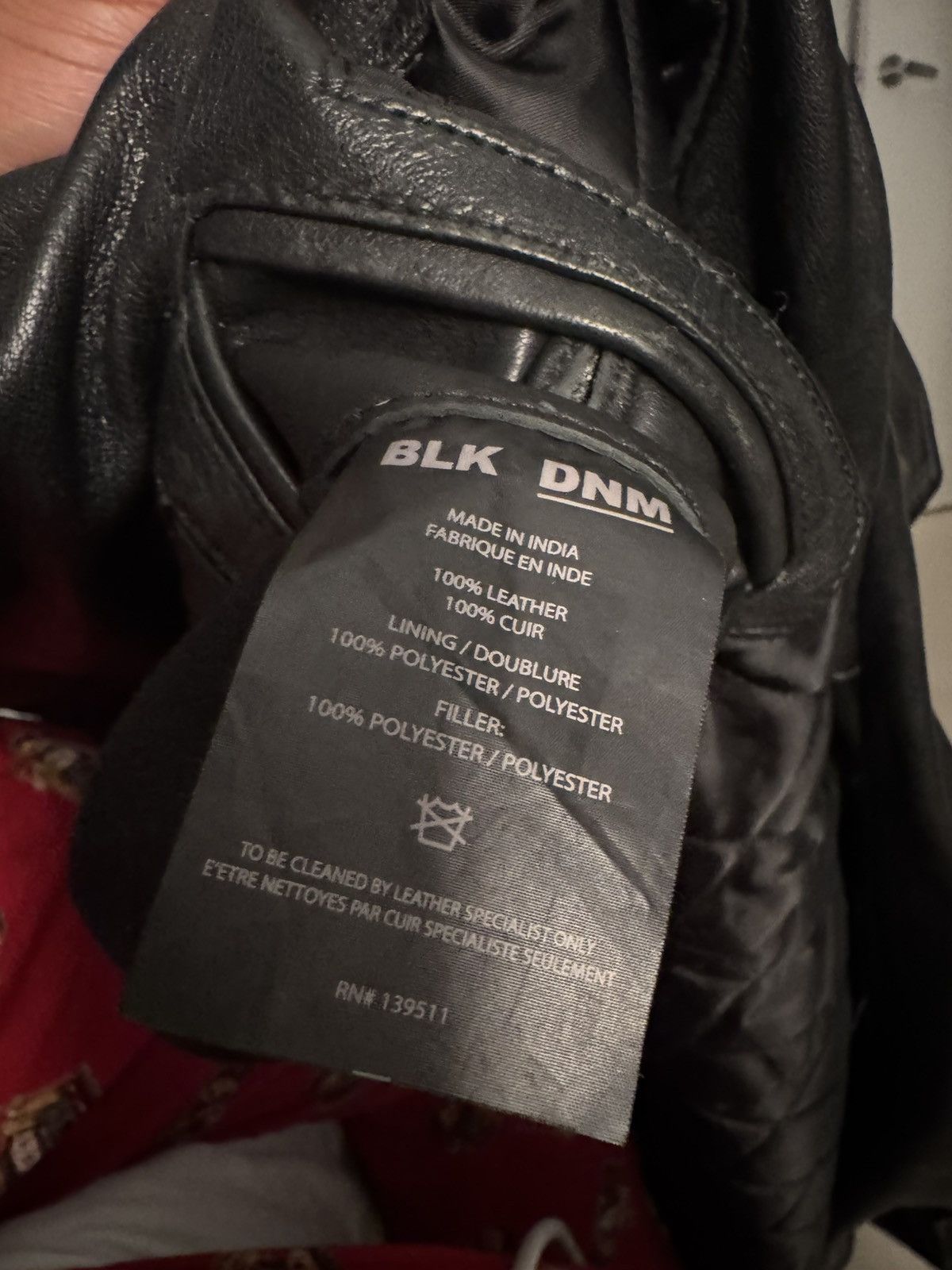 Blk Dnm Classic Blk Denim Biker Leather Motorcycle Jacket L Size US L / EU 52-54 / 3 - 9 Thumbnail