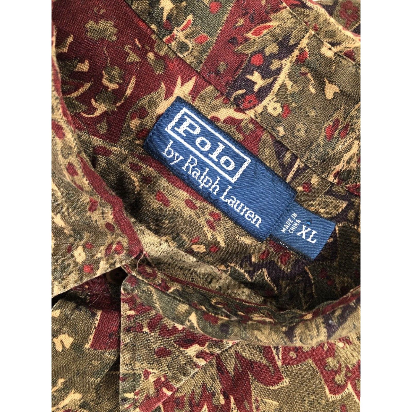 Polo Ralph Lauren POLO / RALPH LAUREN - SILK / LINEN Floral Paisley Mens XL Shirt Size US XL / EU 56 / 4 - 6 Thumbnail