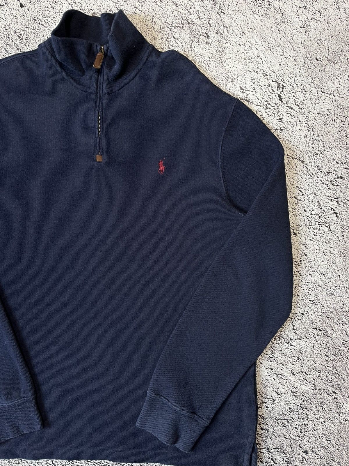 Polo Ralph Lauren Polo Ralph Lauren Half Zip Sweatshirt Navy Blue Mens Size L Size US L / EU 52-54 / 3 - 6 Thumbnail