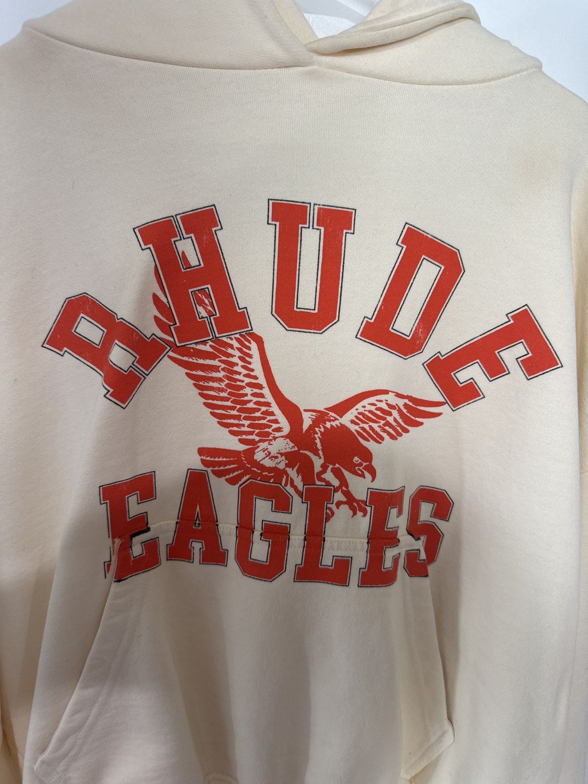 Rhude Rhude Orange and Cream Eagles Hoodie Size US S / EU 44-46 / 1 - 3 Thumbnail