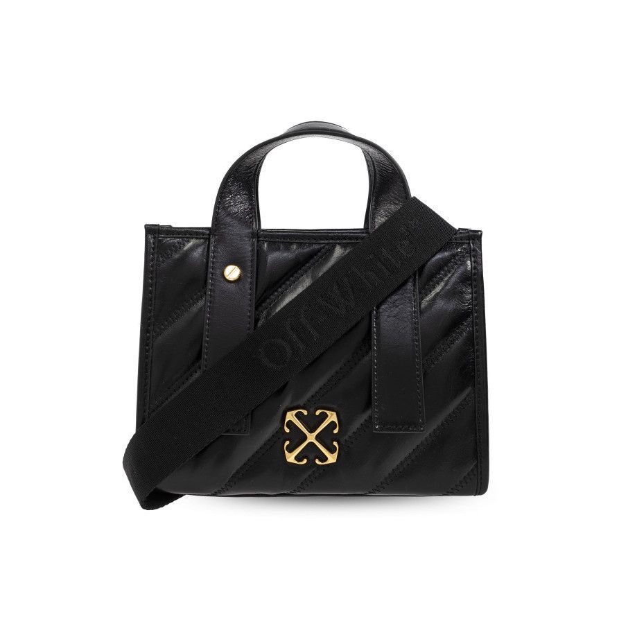 Off-White OFF WHITE Black Leather Top Handle Bag New & Authentic Size ONE SIZE - 1 Thumbnail