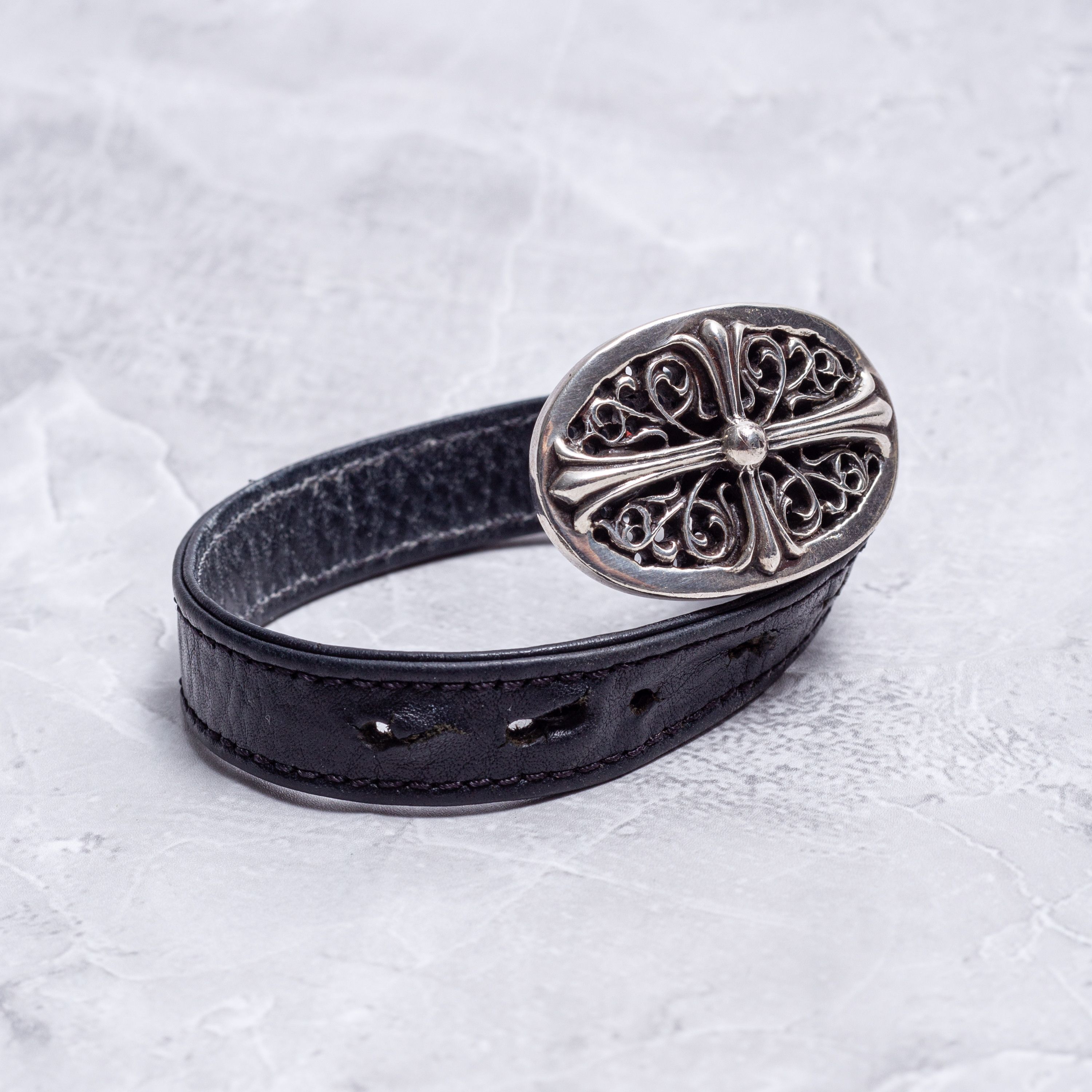 Chrome Hearts CHROME HEARTS Leather Bracelet Tiny Classic Oval Size ONE SIZE - 11 Thumbnail