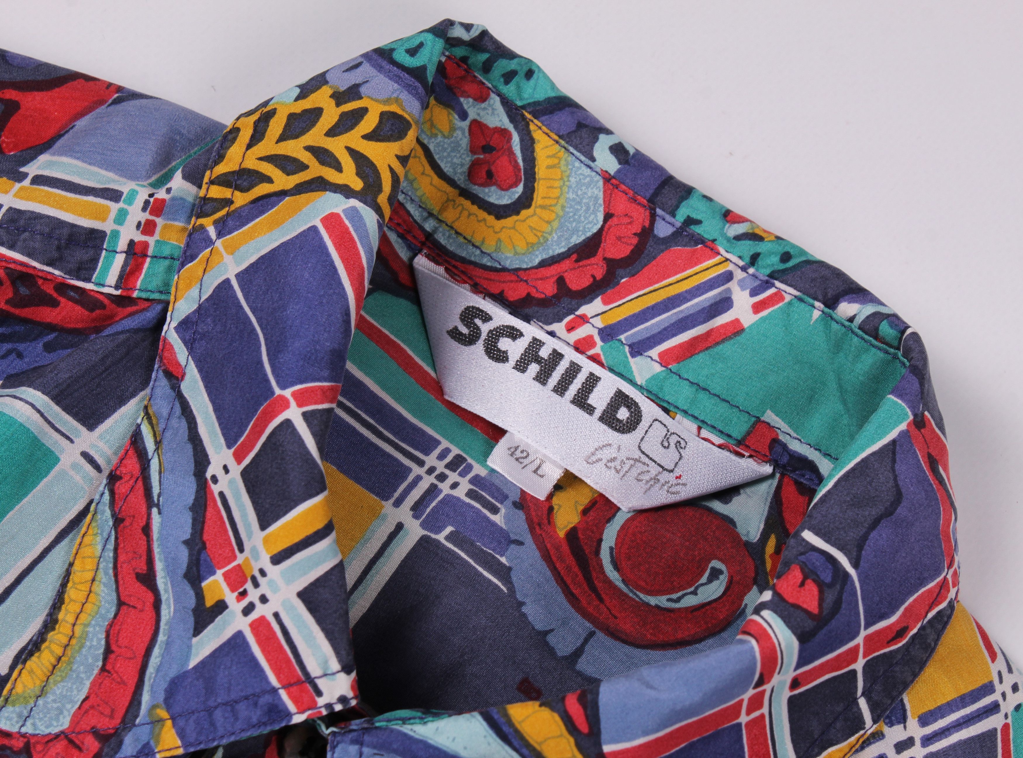 Vintage SCHILD Vintage 90's Paisley Print Silk Shirt Size US L / EU 52-54 / 3 - 3 Thumbnail