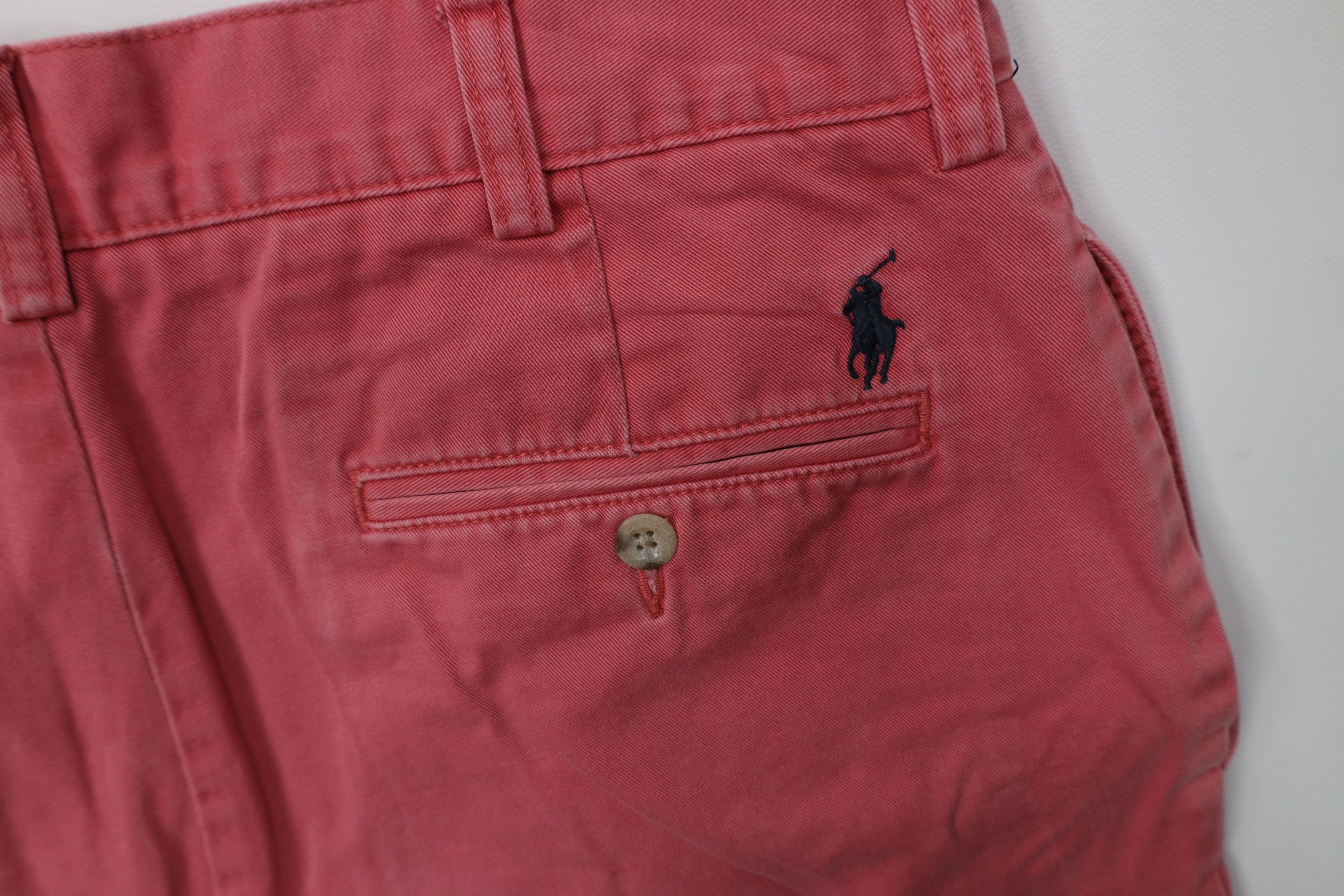 Ralph Lauren Vintage 90s Ralph Lauren Above Knee Chino Golf Shorts Pink Size US 34 / EU 50 - 15 Thumbnail
