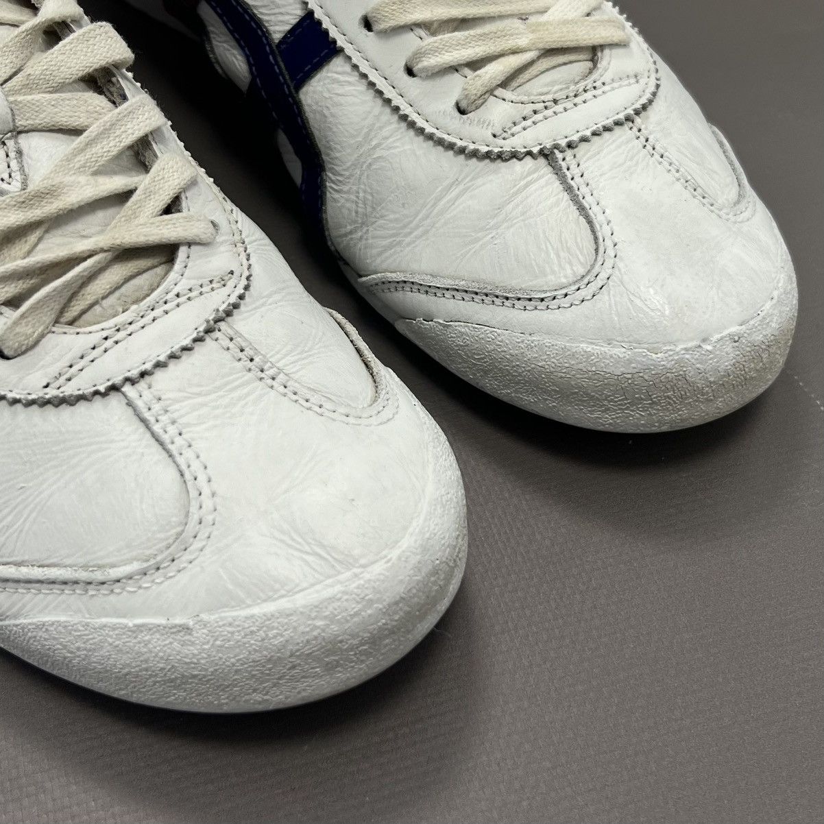 Asics × Japanese Brand × Vintage Asics Tiger Onitsuka Mexico 66 White Leather Sneakers Sz 8 Size US 8 / EU 41 - 14 Thumbnail