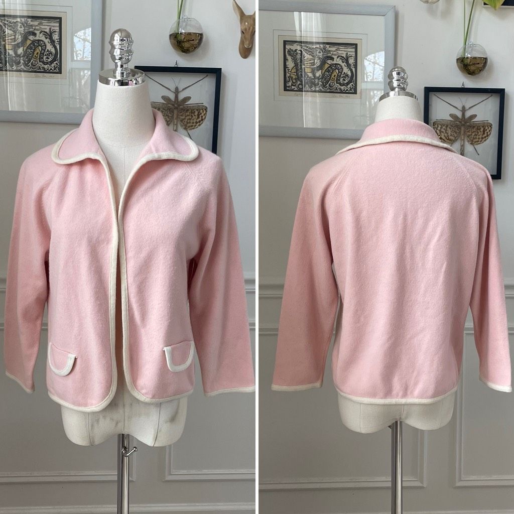 Vintage Vintage Pink Open From Cardigan Sweater Jacket S Size S / US 4 / IT 40 - 1 Thumbnail