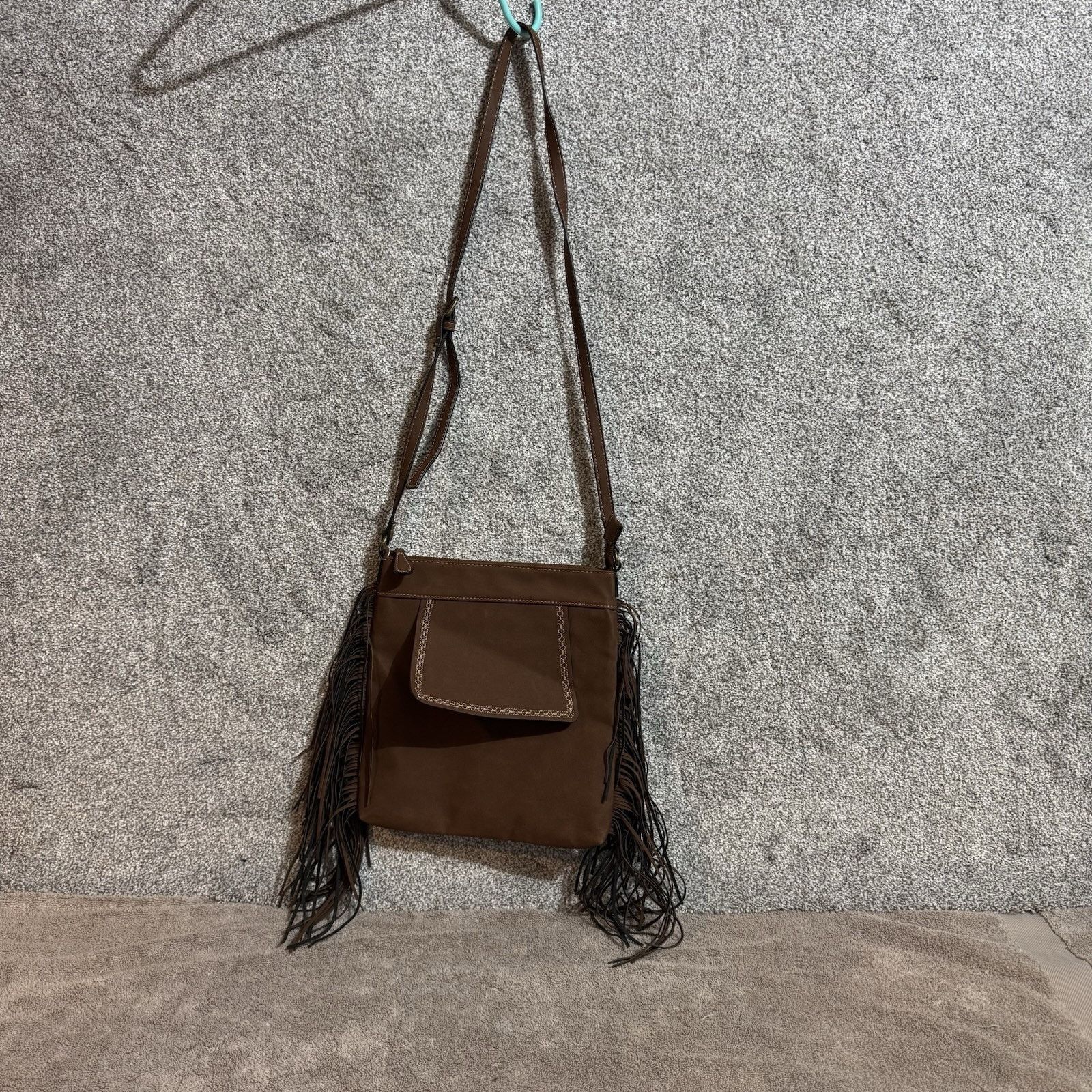 Other Fringe Crossbody Bag Boho Western Faux Suede Hippie Festival Size ONE SIZE - 1 Thumbnail