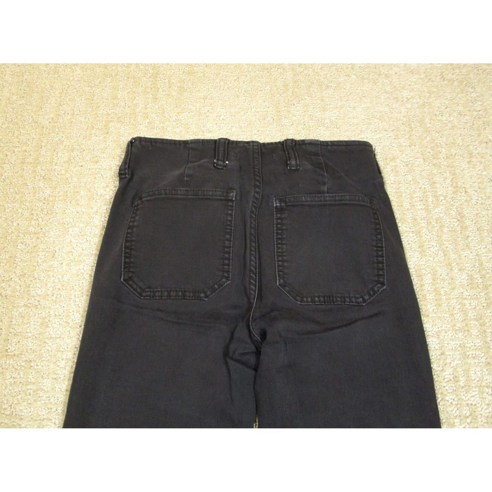 Free People Free People Jeans Women 25 Black Low Rise Flared Bell Bottoms Pants Stretch Denim Bohemian Hipster School Size 42" / US 20 - 4 Thumbnail