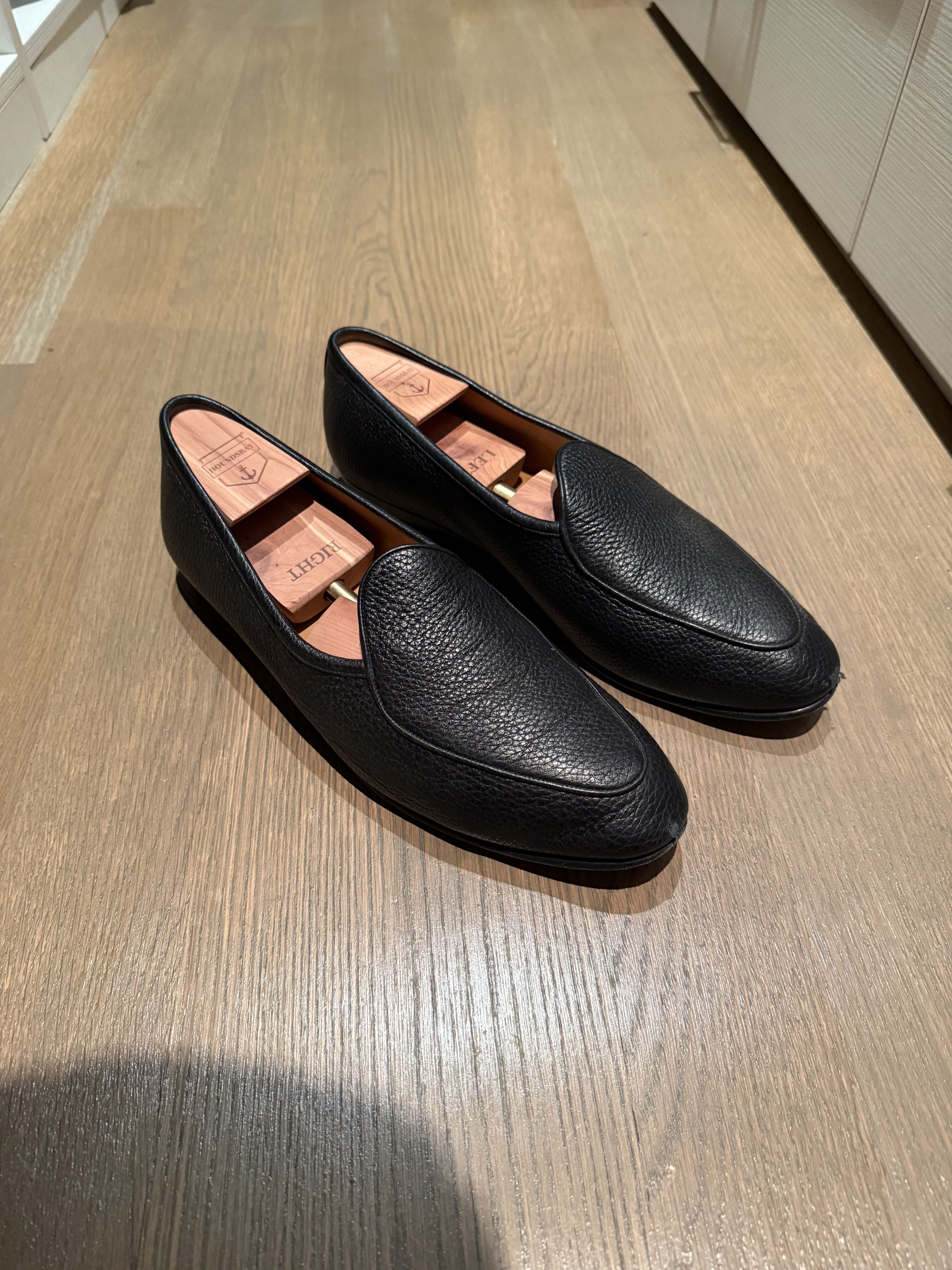 Baudoin & Lange Baudoin & Lange Sagan Loafers in Black Deerskin Size 45/12 Size US 12 / EU 45 - 1 Thumbnail