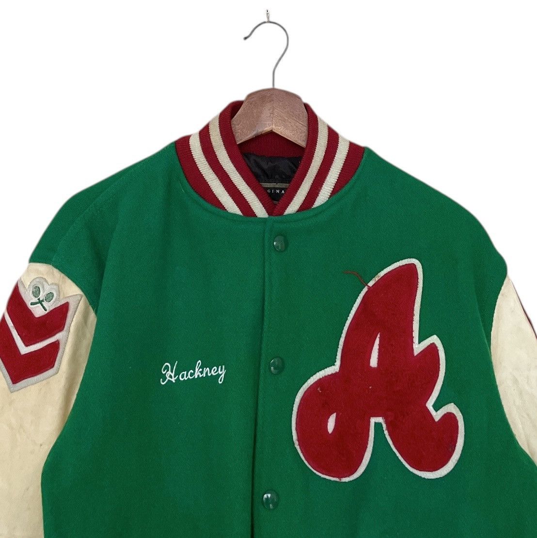 Vintage Vintage Brand Holloway Leather Varsity Jacket 1980s Size US S / EU 44-46 / 1 - 7 Thumbnail