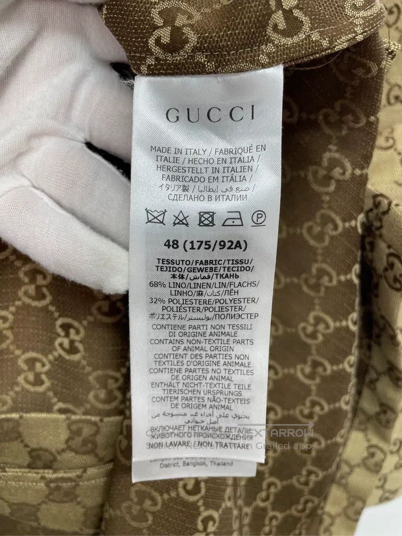 Gucci Gucci Lapel single-breasted Logo full-print short-sleeved Size US M / EU 48-50 / 2 - 3 Thumbnail