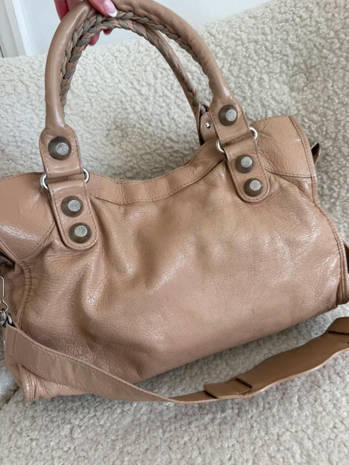 Balenciaga Balenciaga Le City Handbag – Beige Size ONE SIZE - 9 Thumbnail