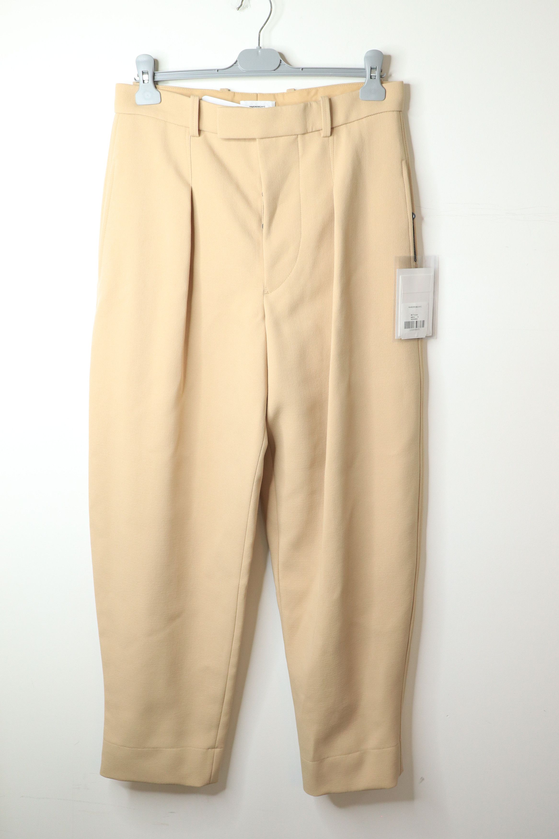 WARDROBE.NYC Beige pleated wool trousers - S Size 27" / US 4 / IT 40 - 1 Thumbnail