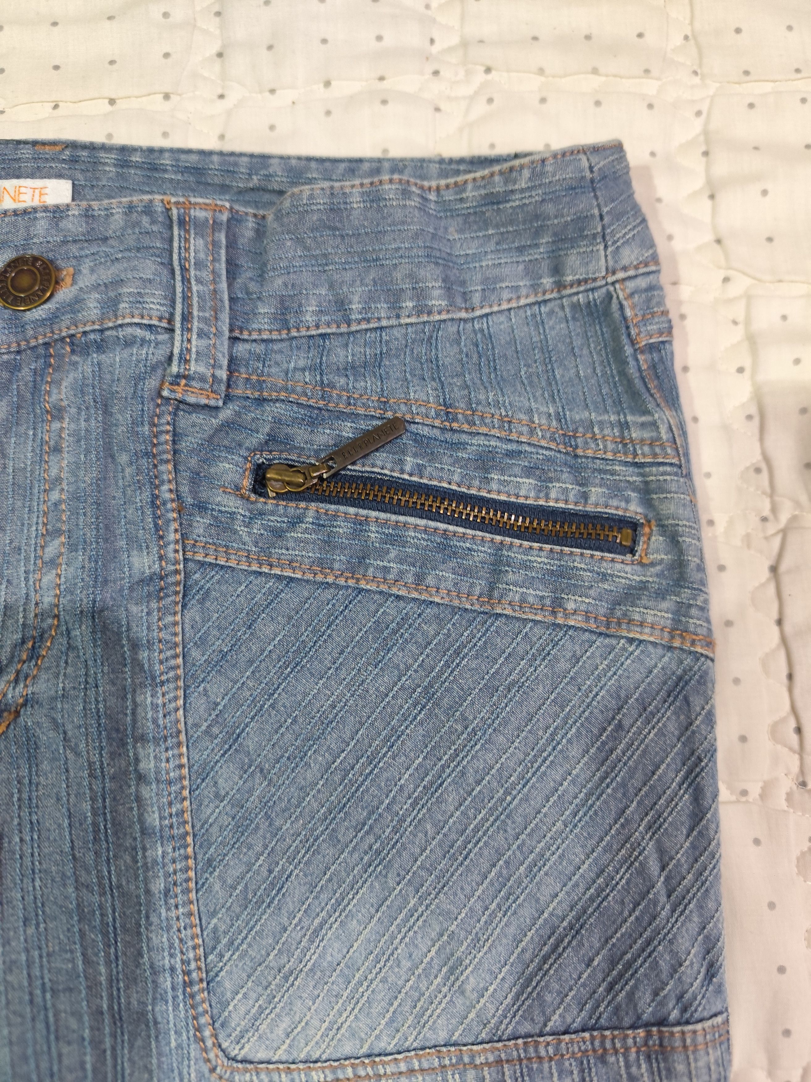 Issey Miyake × Japanese Brand Vintage Elle Planete Flare Denim J024 Size 30" / US 8 / IT 44 - 5 Thumbnail