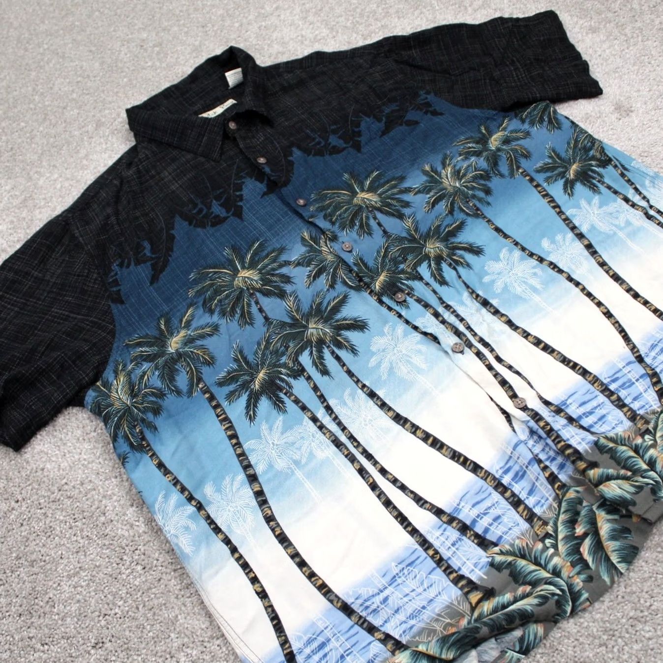 Vintage Batik Bay Hawaiian Shirt Mens 2XL Black Short Sleeve Button-Up Rayon Floral Shirt Mens Size US XXL / EU 58 / 5 - 5 Thumbnail