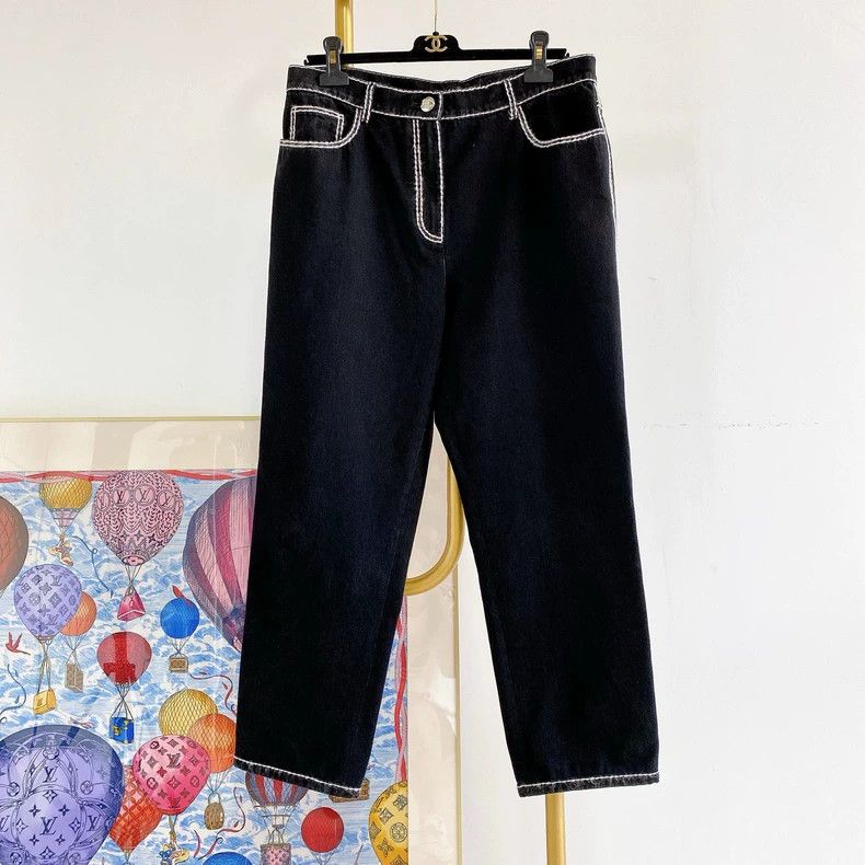 Chanel Chanel Black jeans Size 27" / US 4 / IT 40 - 1 Thumbnail