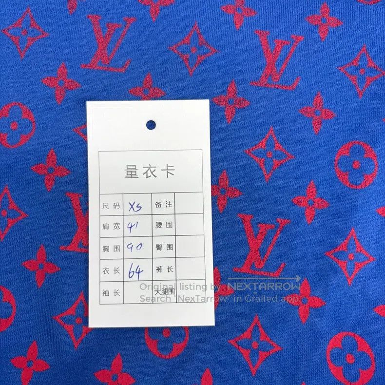 Louis Vuitton Louis Vuitton Red and blue gradient full print short sleev Size US XS / EU 42 / 0 - 7 Thumbnail