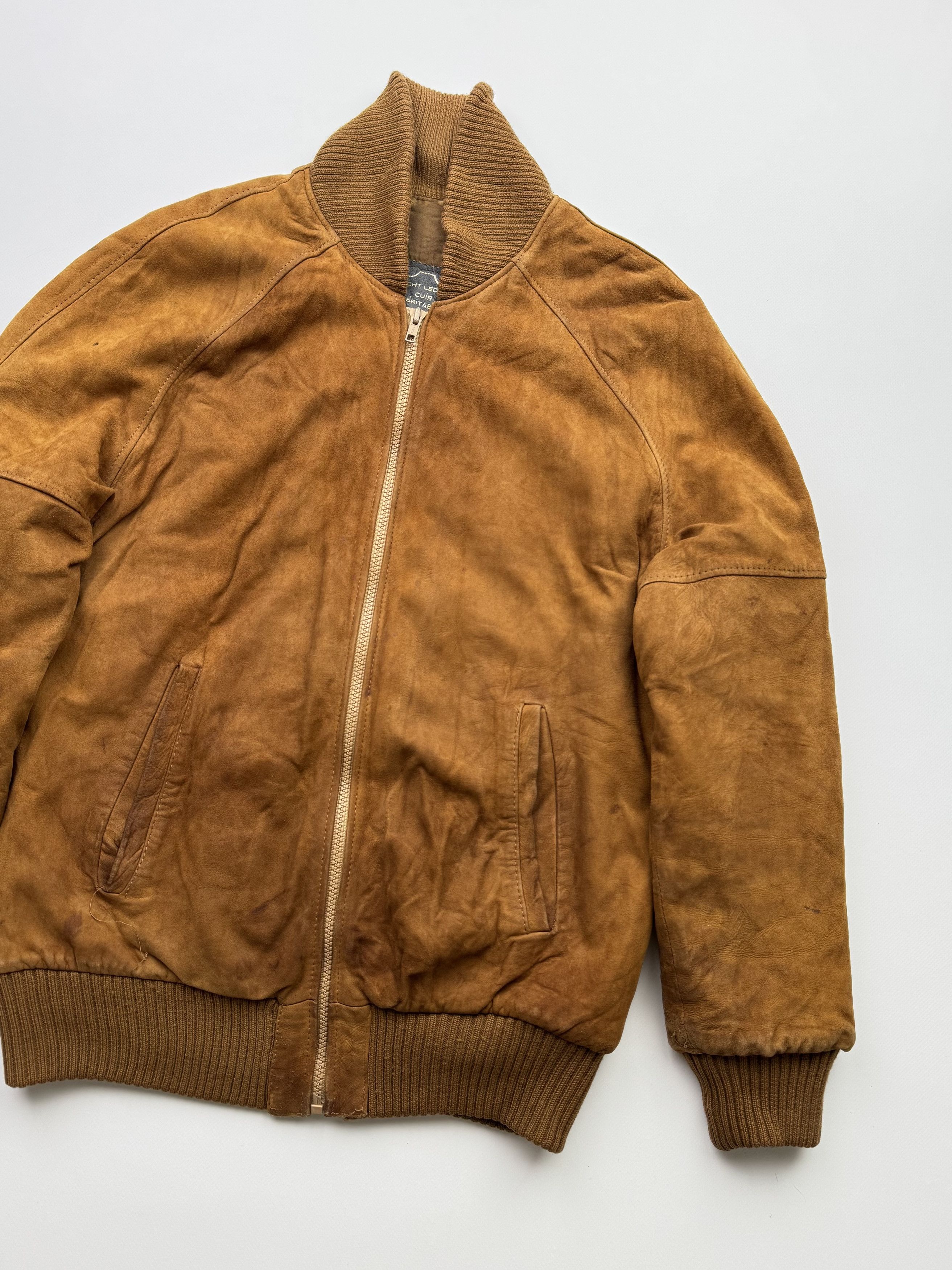 Vintage Vintage Thrashed Leather Bomber Jacket B431(V198)E2 Size US M / EU 48-50 / 2 - 3 Thumbnail