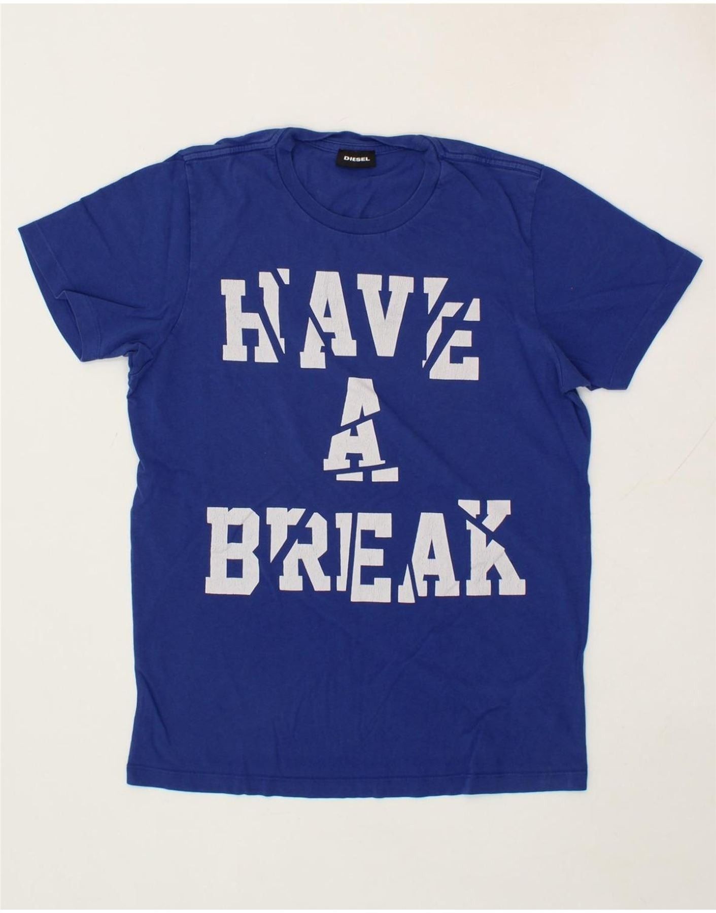 Diesel Boys Graphic T-Shirt Top 15-16 Years Blue Cotton Size XL / US 12-14 / IT 48-50 - 1 Thumbnail