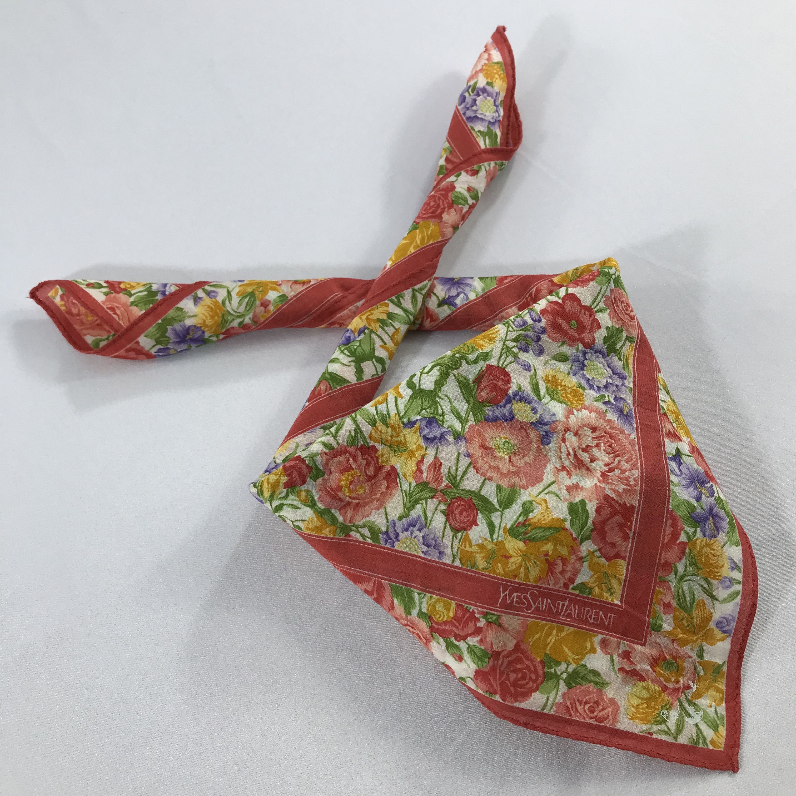 Vintage × Yves Saint Laurent Yves Saint Laurent Bandana / Handkerchief /Neckerchief -2449 Size ONE SIZE - 4 Thumbnail