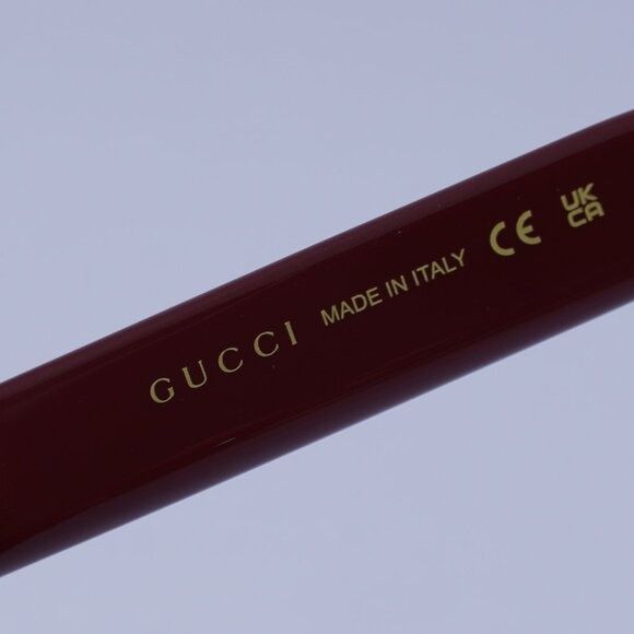 Gucci Gucci GG1773SA 002 Sunglasses Burgundy Cay Eye Frame Size ONE SIZE - 8 Thumbnail