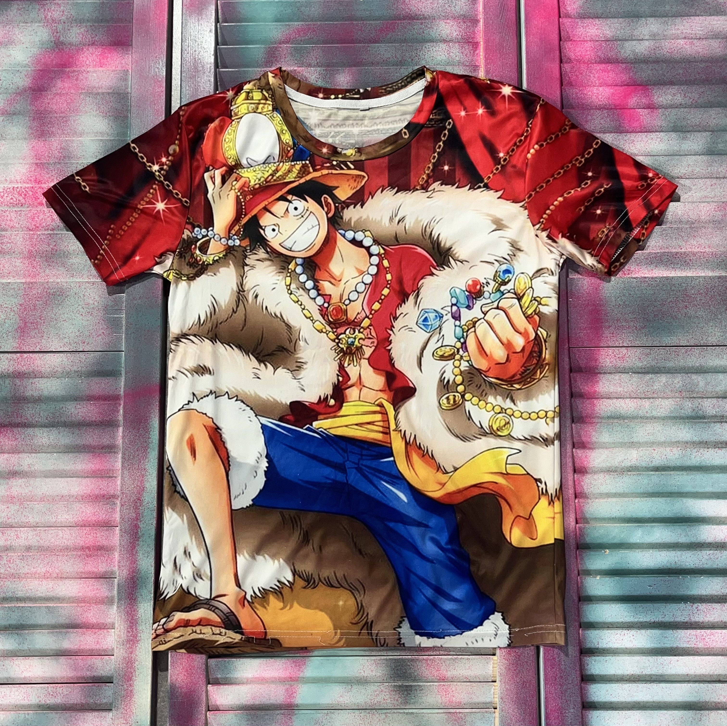 Anime Vintage Tee Shirt One Pace Overprinted Y2k Style Size US S / EU 44-46 / 1 - 1 Thumbnail