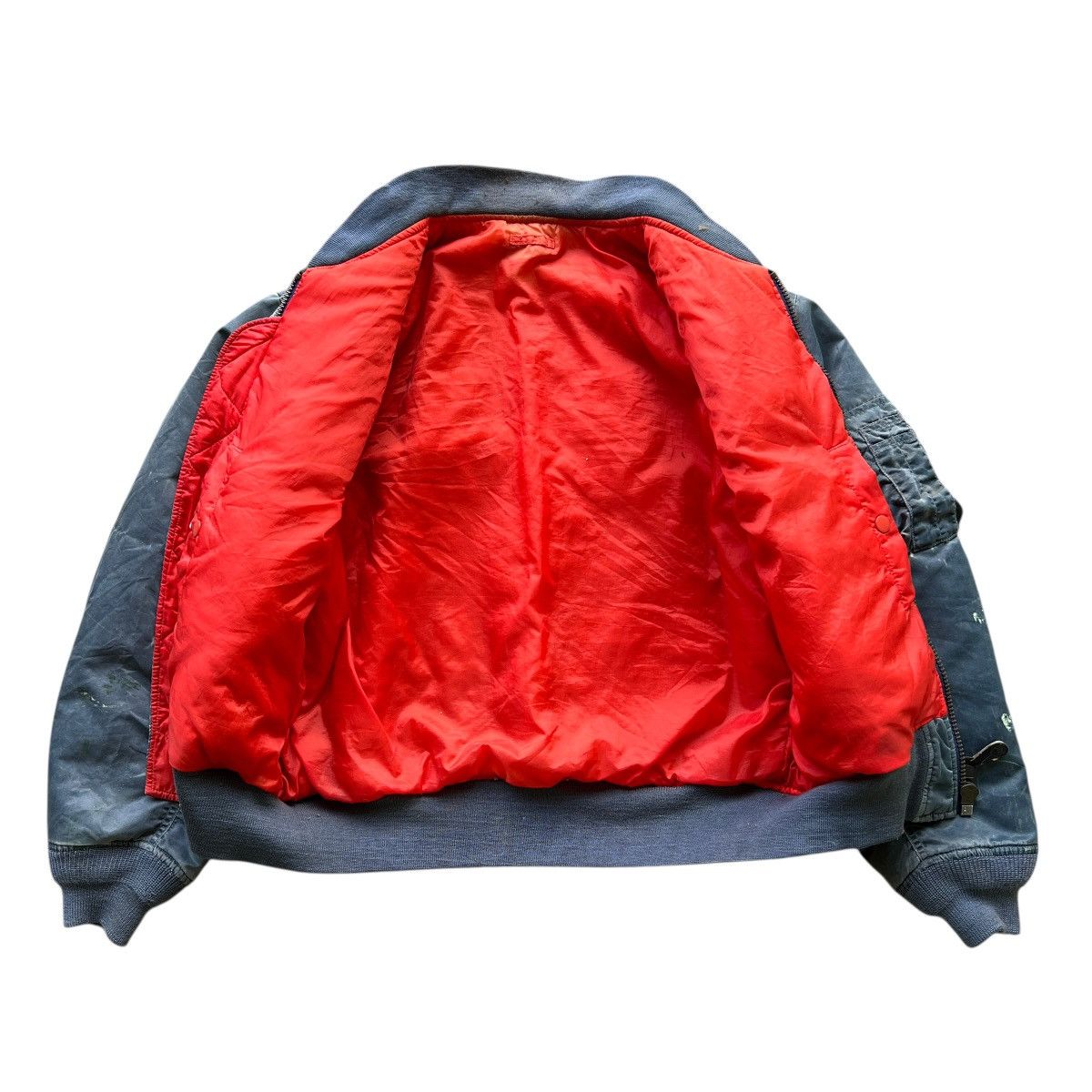 Japanese Brand 🔥 VINTAGE RIOT RIOT OILED PAIN SPLASH MA 1 BOMBER JACKET Size US M / EU 48-50 / 2 - 11 Thumbnail