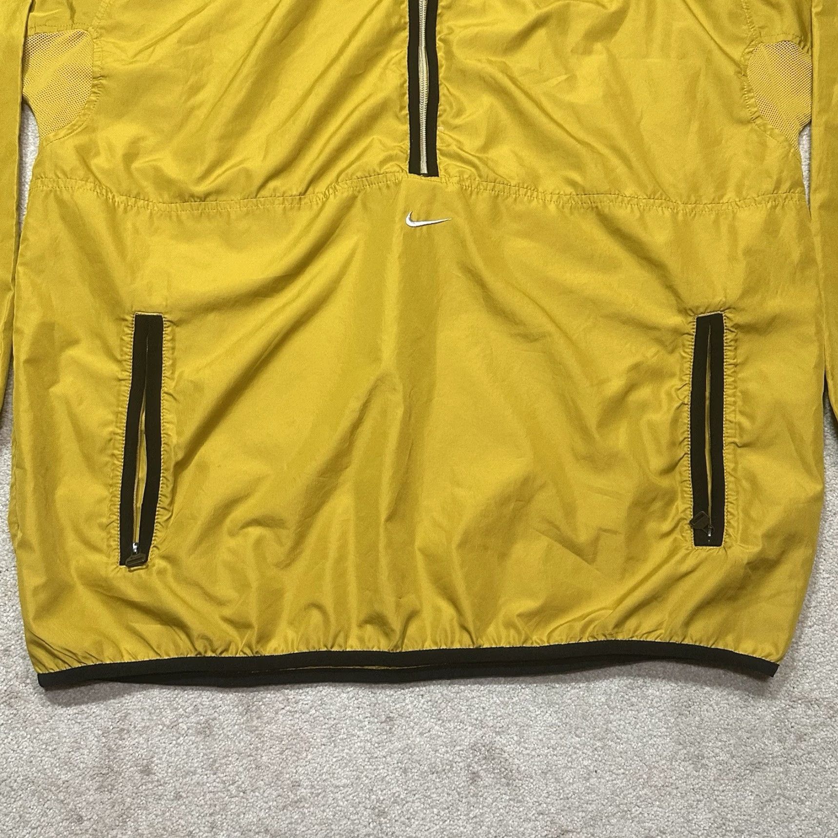 Nike VINTAGE Nike Windbreaker Anorak Jacket Mens XL Gold Mini Swoosh Windbreaker Jacket Logo Nike Team Mens XL Gold Size US XL / EU 56 / 4 - 4 Thumbnail