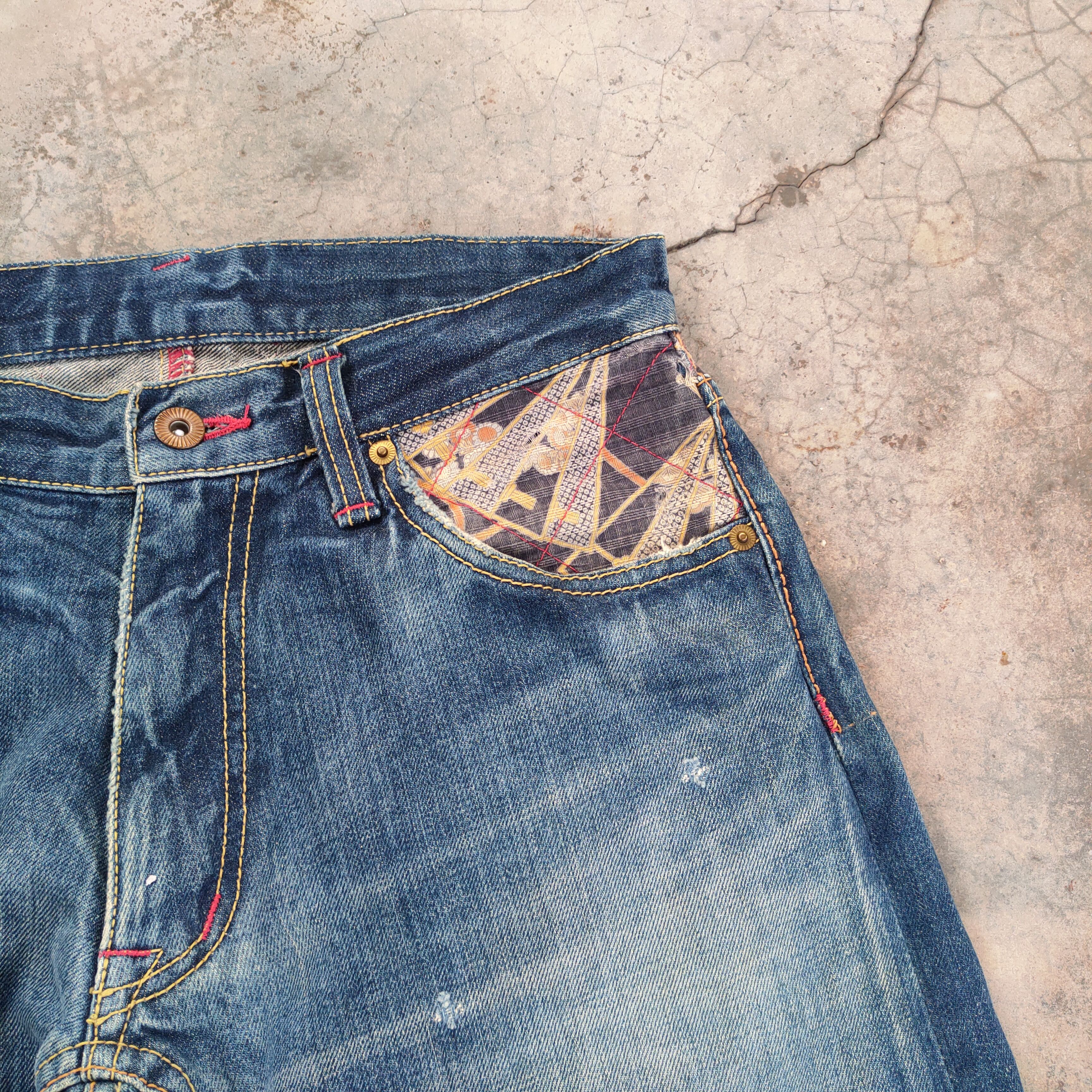 Japanese Brand SICK💥 JAPANESE VINTAGE DISTRESSED FADED JEANS DENIM PANTS Size US 30 / EU 46 - 6 Thumbnail