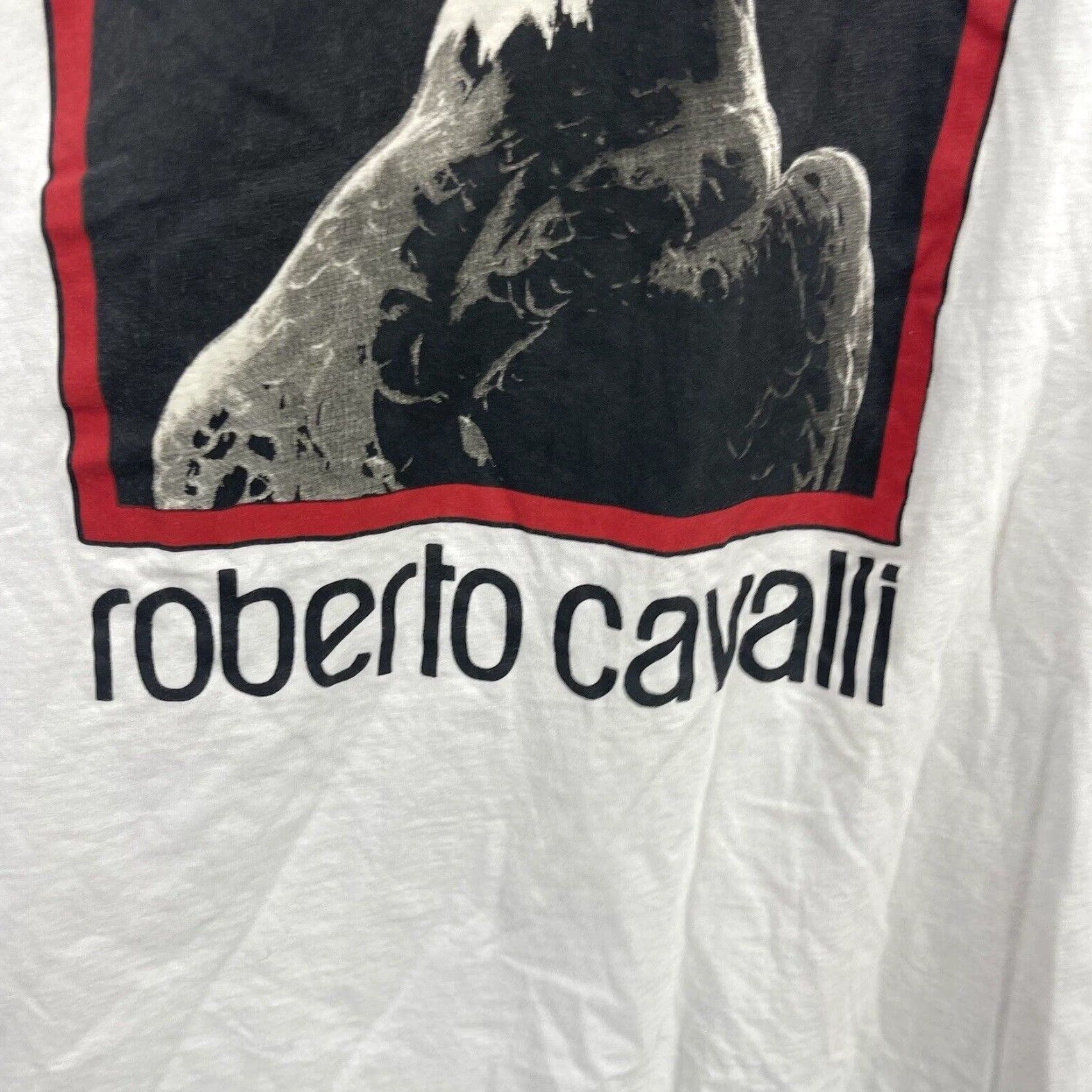 Roberto Cavalli Roberto Cavalli Eagle Graphic Print T-Shirt Men’s L Regular Fit White 100% Cotton Preppy Size US L / EU 52-54 / 3 - 7 Thumbnail