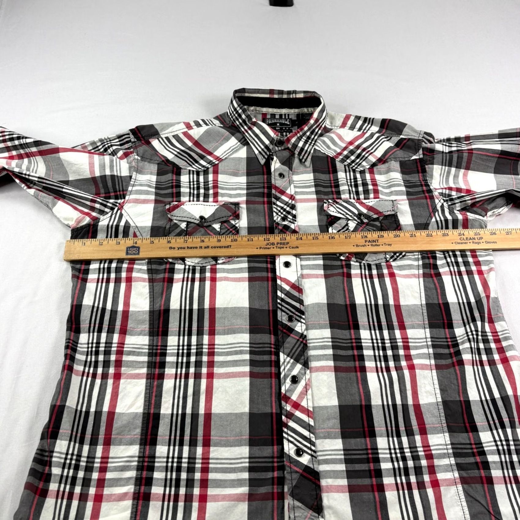 Vintage Panhandle Slim Shirt Mens XL Plaid Pearl Snap Embroidered Western Rodeo Size US XL / EU 56 / 4 - 6 Thumbnail